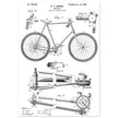 Vintage bicycle patent 1899 by M. C Johnson.