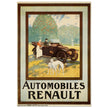 Automobiles Renault vintage advertising print . Created in 1910.