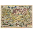 Ancient historical map of Iceland by  Abraham Ortelius.