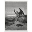 Gustave Dore Paradise Lost engraving . Satan and the serpent.