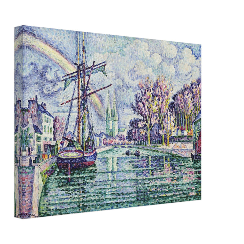 Paul Signac Quimper Quai de l'Odet, Quimper Odet Embankment painting