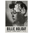 Billie Holiday concer music poster in New York City Town Hall in 1946.