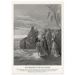 Gustave Dore The Bible engraving print . Jesus preaching at the sea of Galilee .