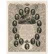 The Declaration of Independence and portraits of the United States  presidents. Walla rt decor