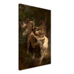Nymphs and Satyr canvas by William Adolphe Bouguereau. Antique painting reproduction. Greek mythology.