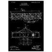 Flying machine patent 1906 by the Wright brothers. Vintage airplane.