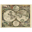 Ancient old world map of 1689 by Gerard van Schagen.