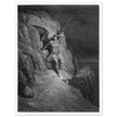Gustave Dore Paradise Lost engraving . Torment of Satan despair as he realizes his fall.
