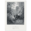 Gustave Dore illustration of King Arthur legend . The Dawn of Love. From the book Idylls of the King by Alfred Tennyson.