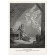 Gustave Dore The Bible engraving print . The Annunciation illustration .