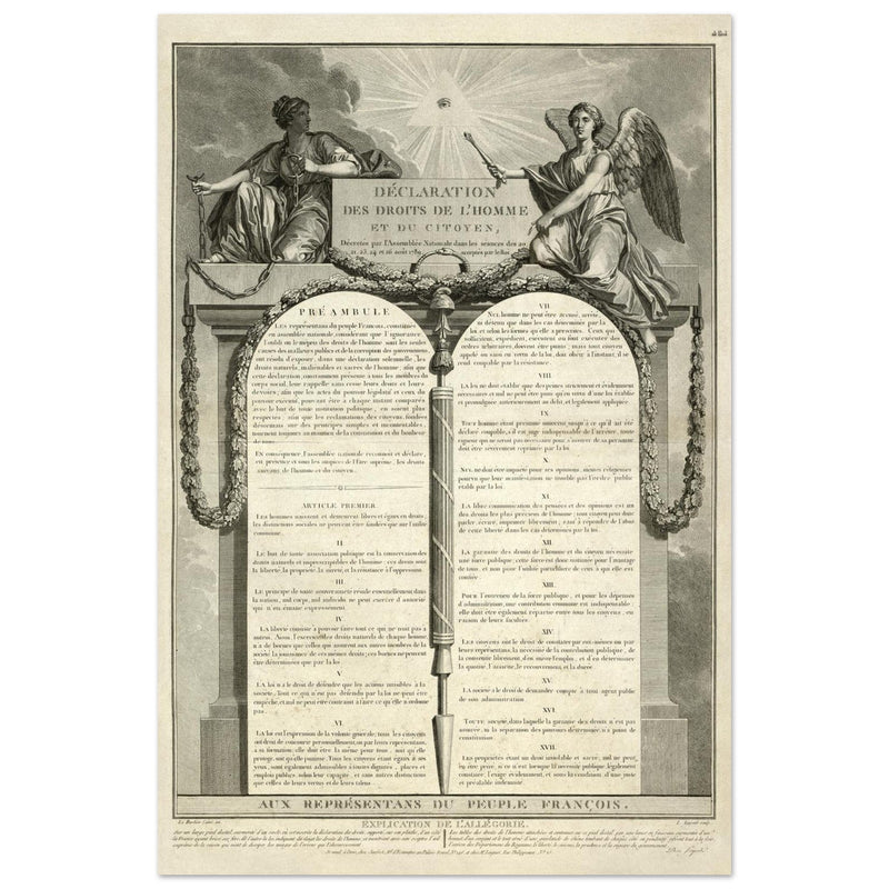 Jean Jacques-François Le Barbier's illustration of the Declaration of the Rights of Man and of the Citizen.