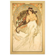 Art Nouveau Alphonse Mucha antique painting.