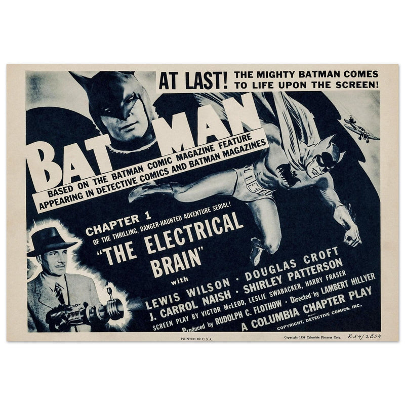 The Batman 1954 vintage movie poster .