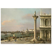 Canaletto antique painting in Venice Italy. Bacino di S. Marco.