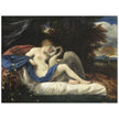 Leda and the Swan by Pier Francesco Mola.  of antique painting. Greek mythology
