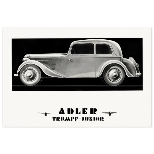 Adler Trumpf Junior Cabrio limousine car vintage print reproduction.