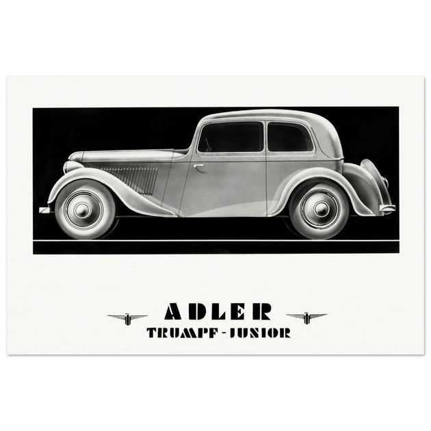 Adler Trumpf Junior Cabrio limousine car vintage print reproduction.