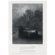 Gustave Dore illustration .The Body of Elaine on its way to King Arthur's Palace. Idylls of the King by Alfred Tennyson.