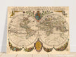 Antique world map poster reproduction by Richard Blome 1670