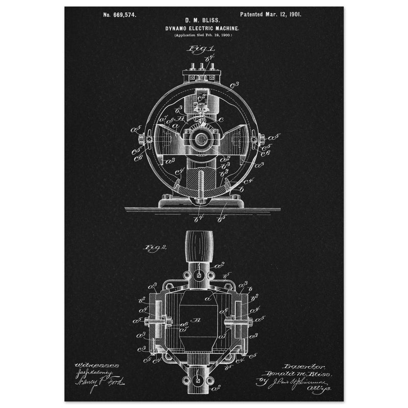 Dynamo electric machine patent by D M Bliss.