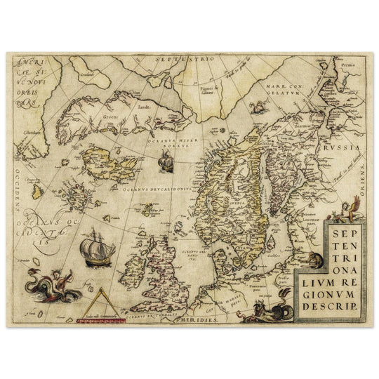 Ancient of the North Atlantic by Abraham Ortelius.