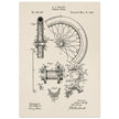 Vehicle whell patent illustration. Vintage drawing .
