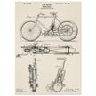 vintage motorcycle patent by G. M Holley.