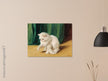 Cat with Ladybird old painting by Arthur Heyer.