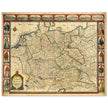 The Holy Roma Empire ancient map of Germany by John speed.