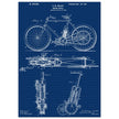 vintage motorcycle patent by G. M Holley.