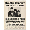The Beatles music poster. Performance in Cleveland Ohio stadium in 1966.