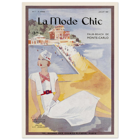 La Mode Chic old vintage fashion magazine cover from the 30s.