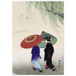 Two women in the rain by Ohara Koson