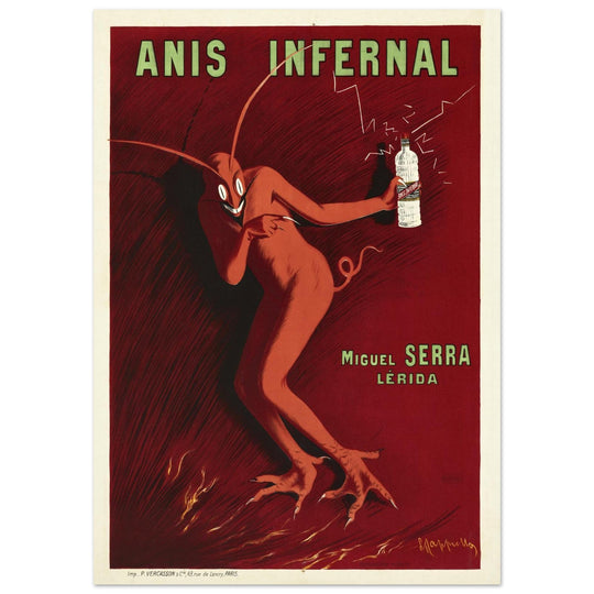 Anis Infernal advertising vintage poster by Leonetto Cappiello.
