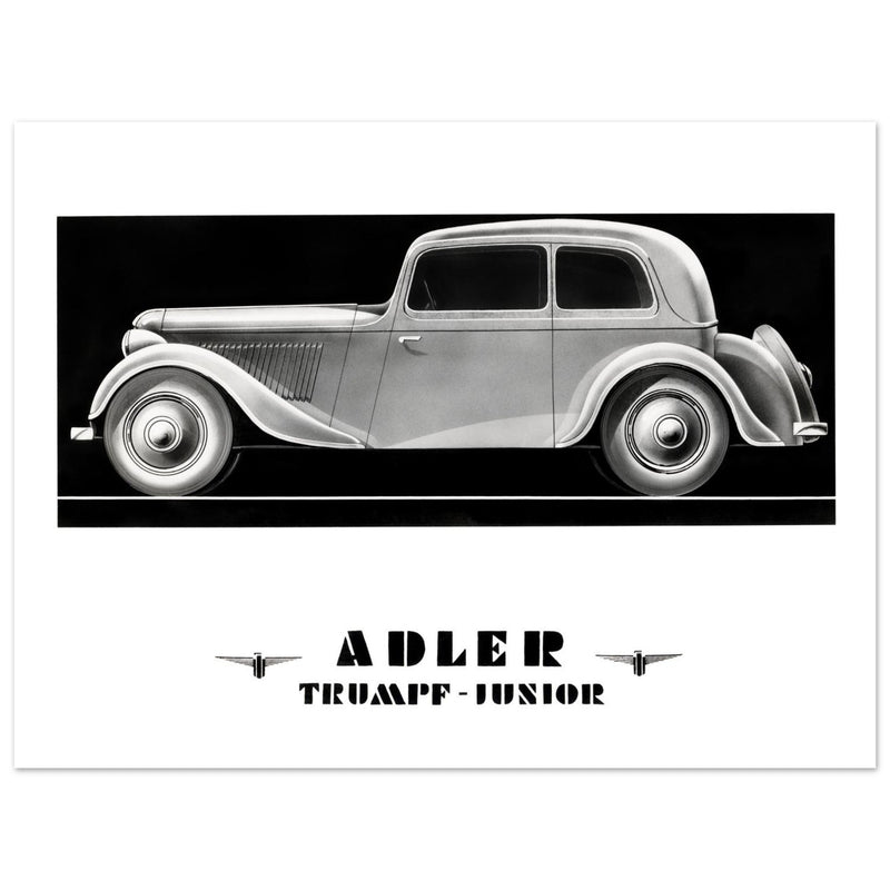 Adler Trumpf Junior Cabrio limousine car vintage print reproduction.