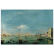Giudecca Canal and the Zattere in Venice Italy. Antique painting by Francesco Guardi 1757.