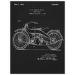 Vintage motorcycle patent by William S Harley founder of harley davidson.