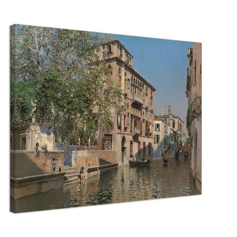 A canal in Venice by Martin Ricoca 1875. Italy .