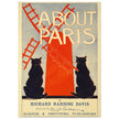 About Paris Poster reproduction two black cats and a red windmill illustrated by O.D. Gibson 1895