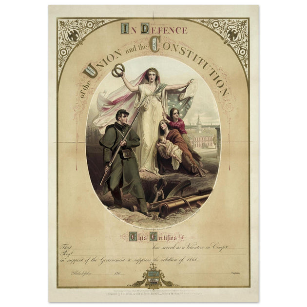 In defence of the Union and the Constitution vintage poster.