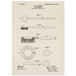 Toothbrush patent illustration by H E Sandiford.