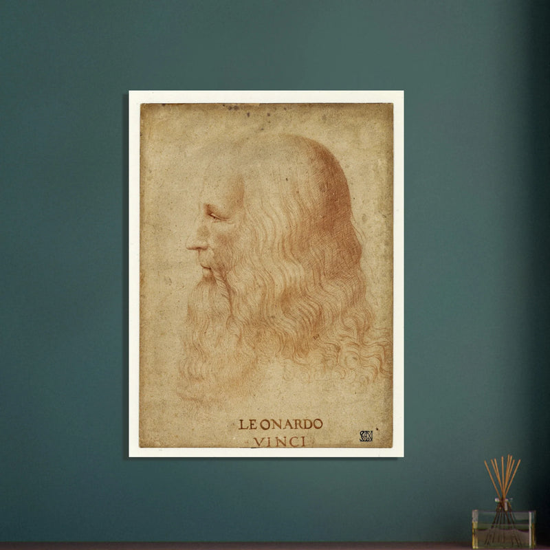 Portrait of Leonardo da Vinci by anonimous artist 1510-1530 .