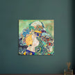 Gustav Klimt Baby cradle painting.