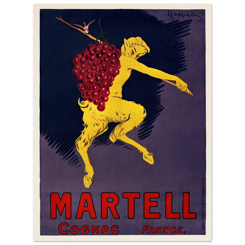 Martell Cognac vintage adverting poster by Leonetto Cappiello 1906.