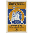 Queen a Night at the Opera concert poster. Performance at the Saginaw Civic Center in 1976.