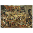 The Fight Between Carnival and Lent old painting by  Pieter Brueghel the Elder.