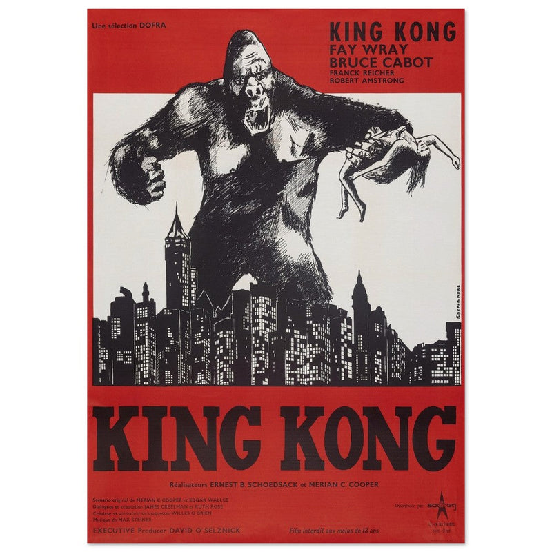 King Kong vintage movie poster . French edition.