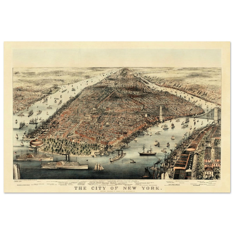 Aerial view of the city of New York by Nathaniel Currier and James Merritt Ives