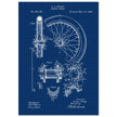 Vehicle whell patent illustration. Vintage drawing .