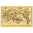 Ancient map of the world. The world on Mercator projection